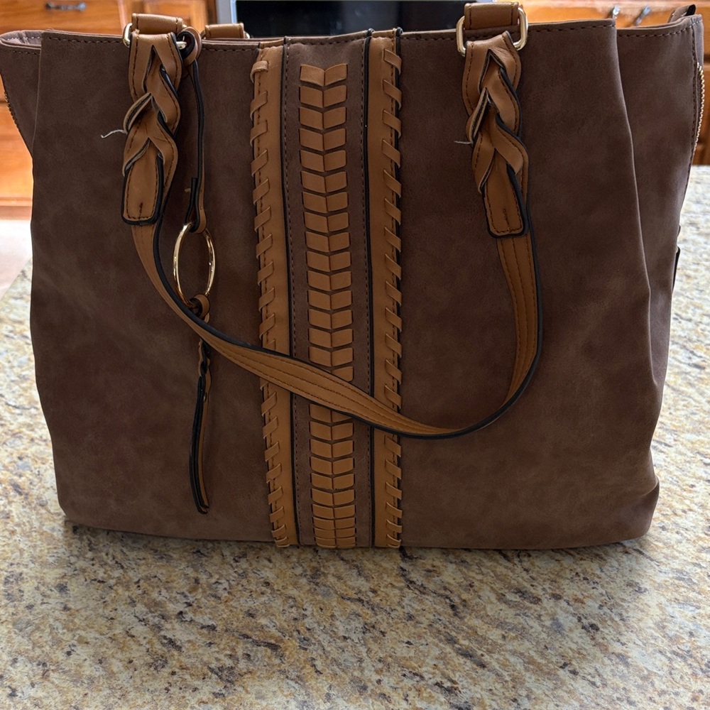 Western Brown and Tan Tote Bag